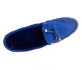 Mocassim Feminino Louis Vuitton Couro Azul