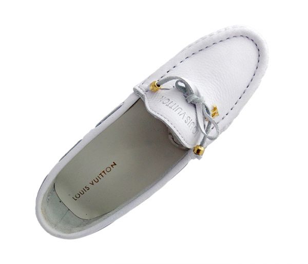 Mocassim Feminino Louis Vuitton Couro Branco